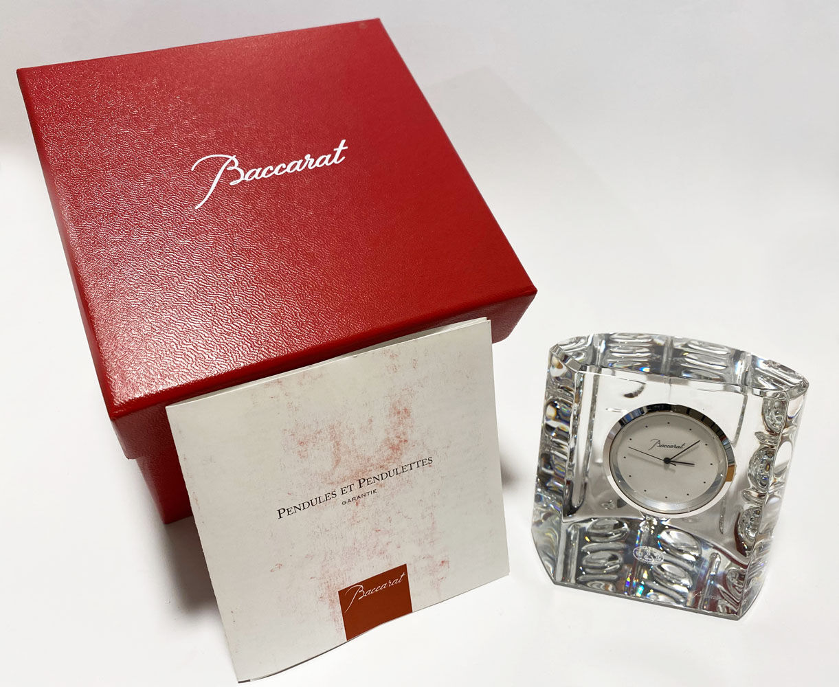 Baccarat clock with original box