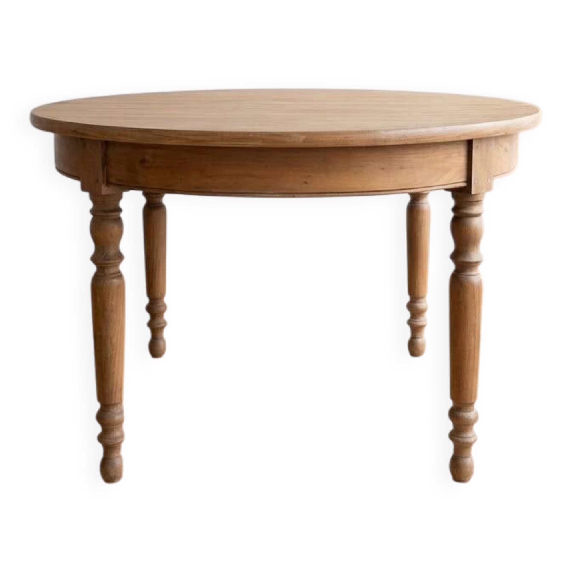 Antique round dining table made of solid wood