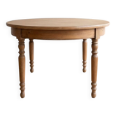 Antique round dining table made of solid wood