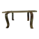 Tabouret bas  à lattes de bois et métal