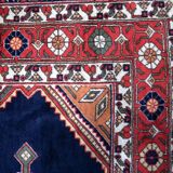 Handmade vintage Persian Afshar rug 198cm x 302cm, 1950s