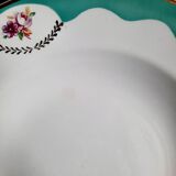 Old hollow plates mismatched in earthenware