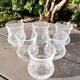6 bubbled water glasses White Roman Goblet Biot Glassware