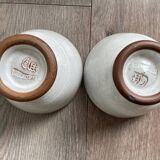 Pair of Vintage Stoneware Bowls signed ROGER COLLET ceramic France