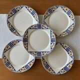 Lot de 5 assiettes en faïence de Badonviller