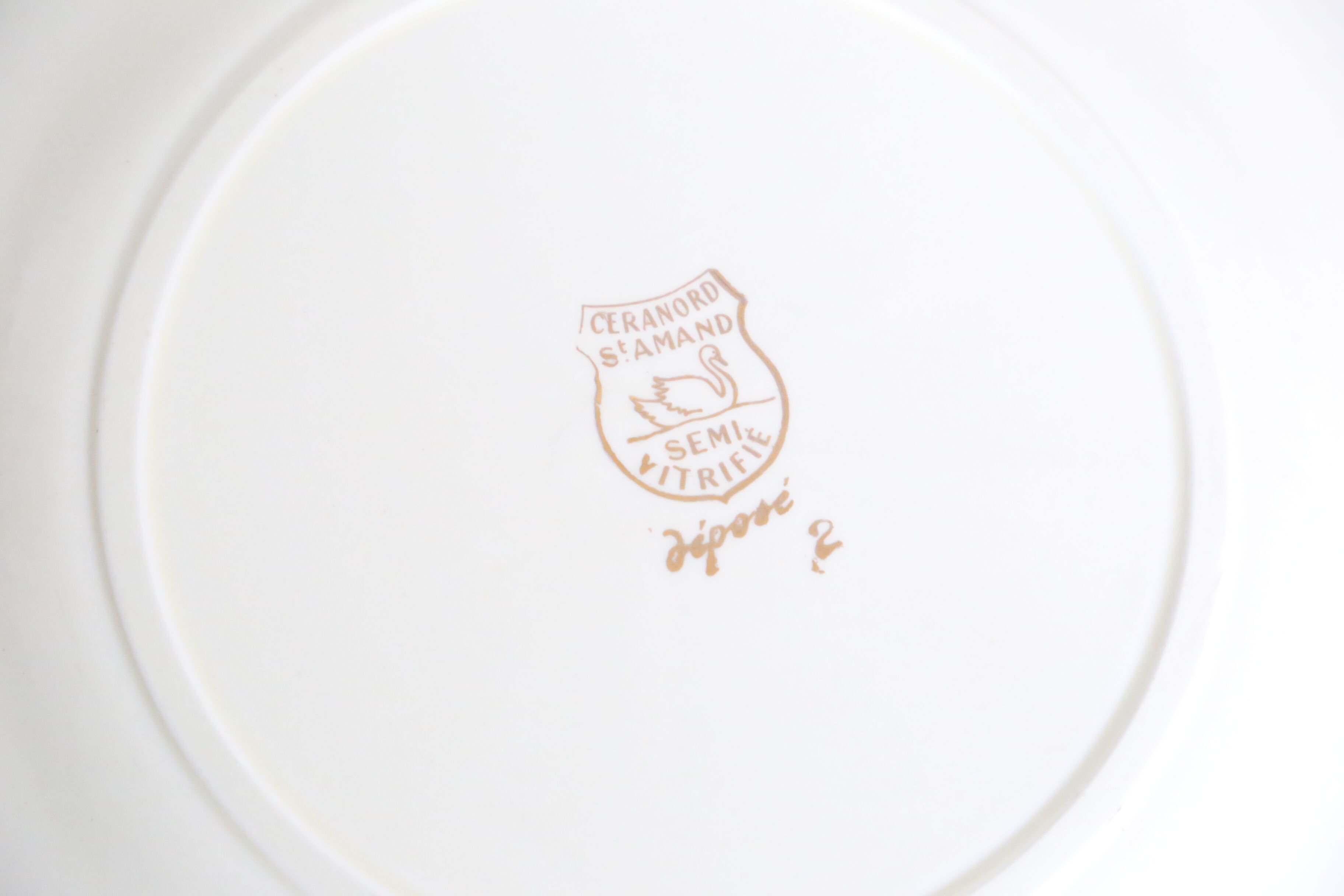 Dessert plates, set of 10, Ceranord Saint Amand