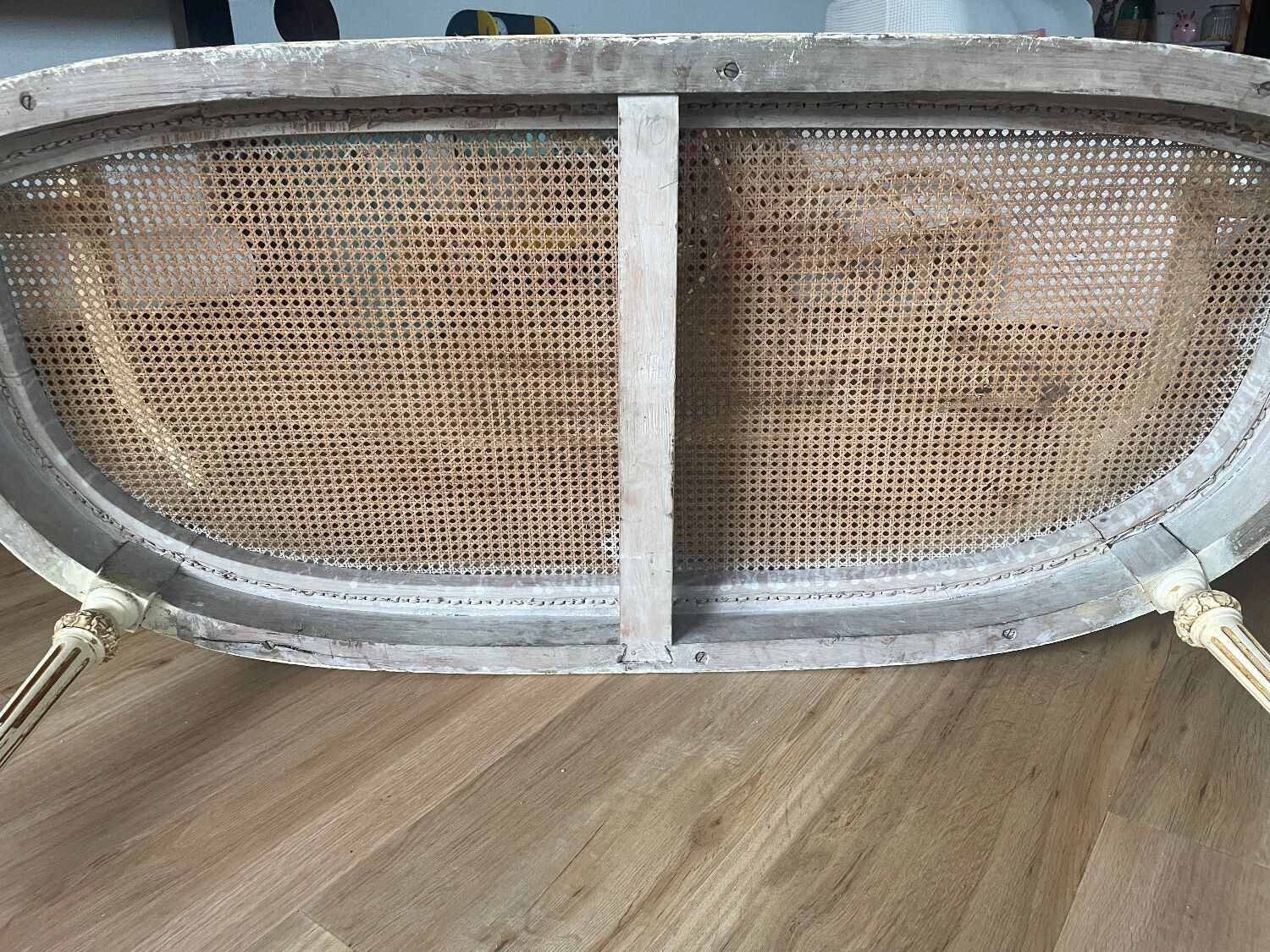 Caned bench in the Louis XVI style