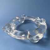 Pukeberg Scandinavian vintage glass candle holder from the 70s