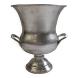 Old champagne bucket with vintage silver metal cooler Medici