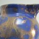 Art Deco ceramic pitcher enamel blue and gold by Lucien Brisdoux 1930s