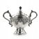 Art Nouveau sugar bowl, silver-plated brass, Germany, early 20th century