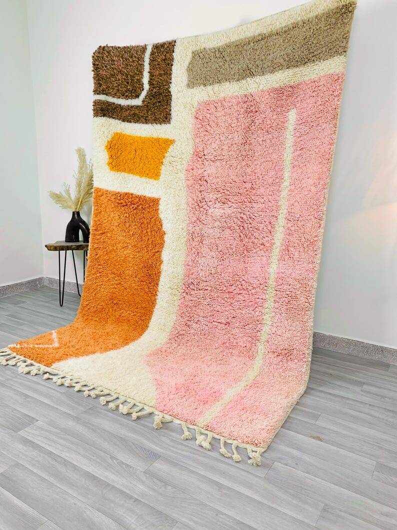 Handmade pure wool rug, size 150 x 250 cm