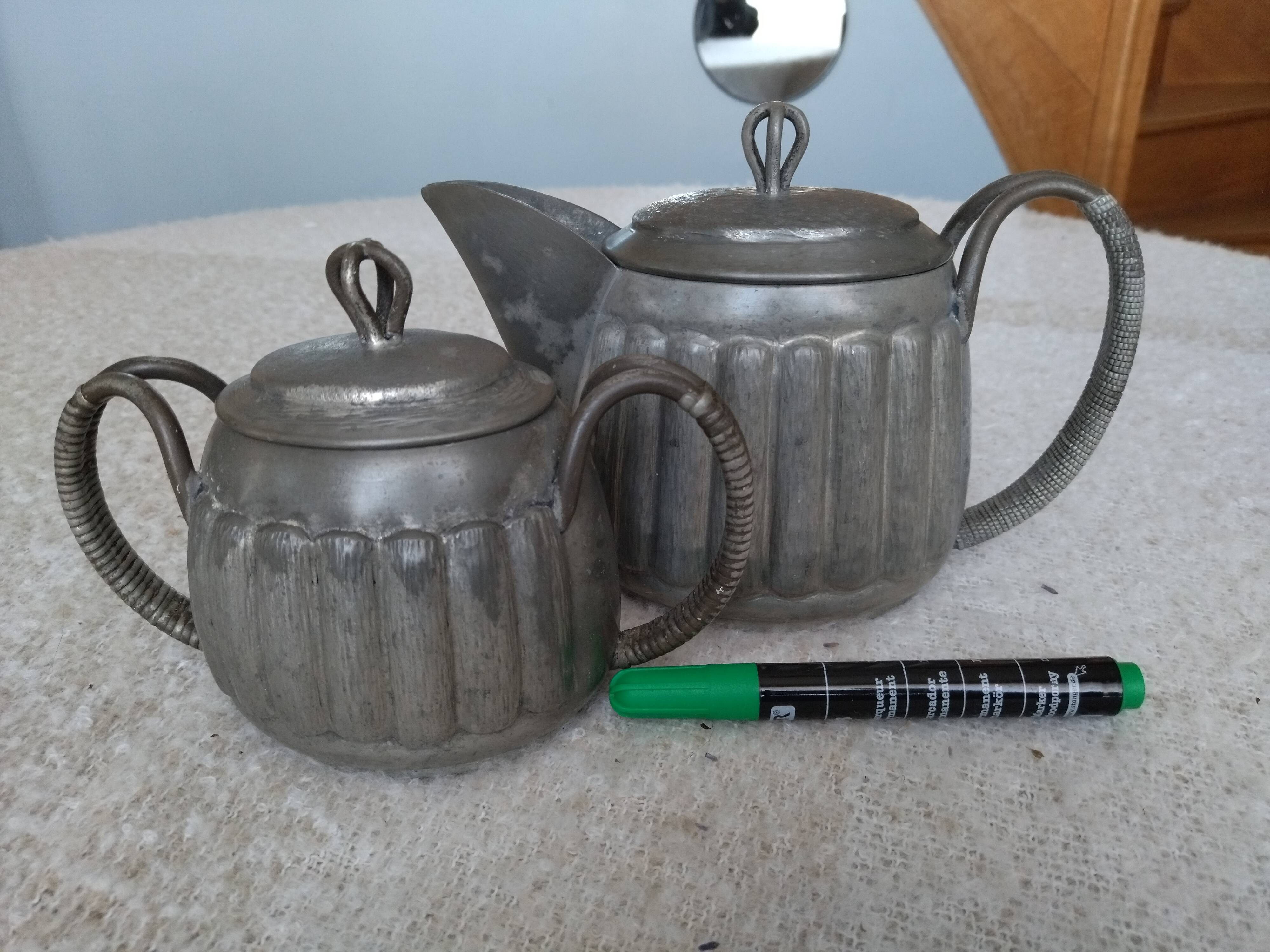 Art deco objects in their art tin juices