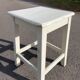 White square wooden stool