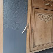 Art Deco buffet in oak and anthracite.