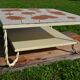 Ceramic coffee table Vallauris "Sunflower" signed Barrois