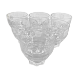 6 silkscreened vintage glasses