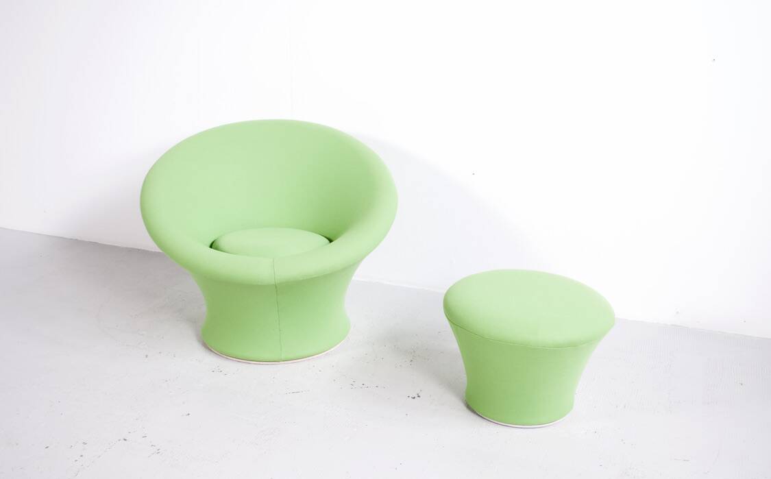 MUSHROOM ARMCHAIR AND FOOTREST F560 PIERRE PAULIN ARTIFORT PUBLISHER 1959 1ST EDITION