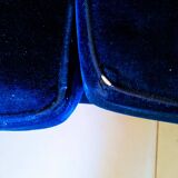 3 seater blue velvet sofa