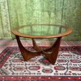 Mid century retro vintage teak round coffee table by GPlan 1960