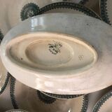 Creil and Montereau ironstone service 22 sauceboat plates