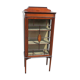 Mahogany one door china cabinet with inlay