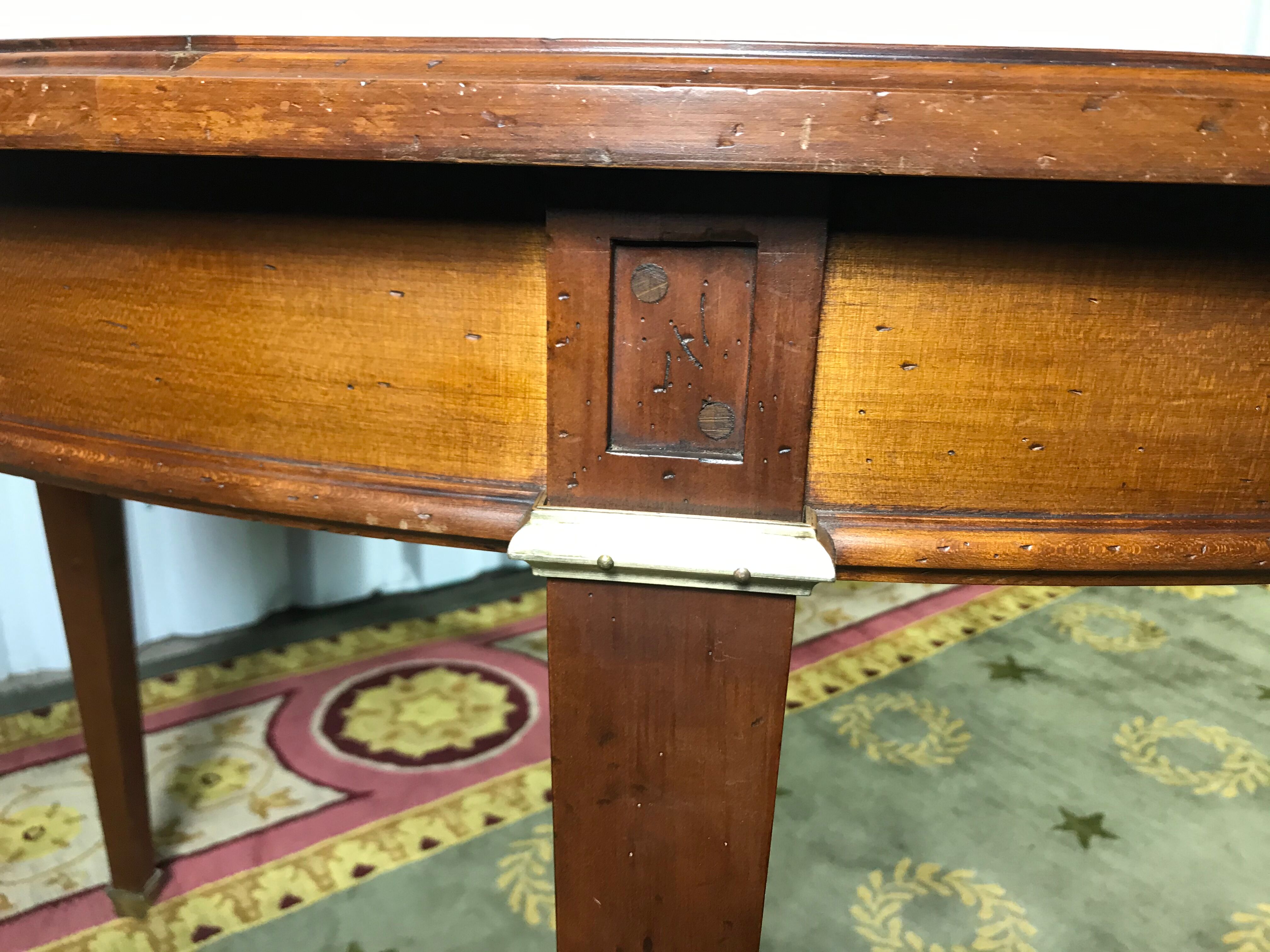 Louis XVI dining room table - 3 cherry extensions