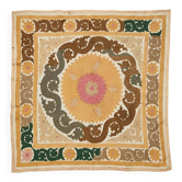 Vintage hand-embroidered tablecloth 128x131 cm