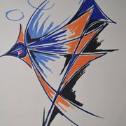 Jean montchougny (1915-2008) Lithographie en couleurs Le Coq