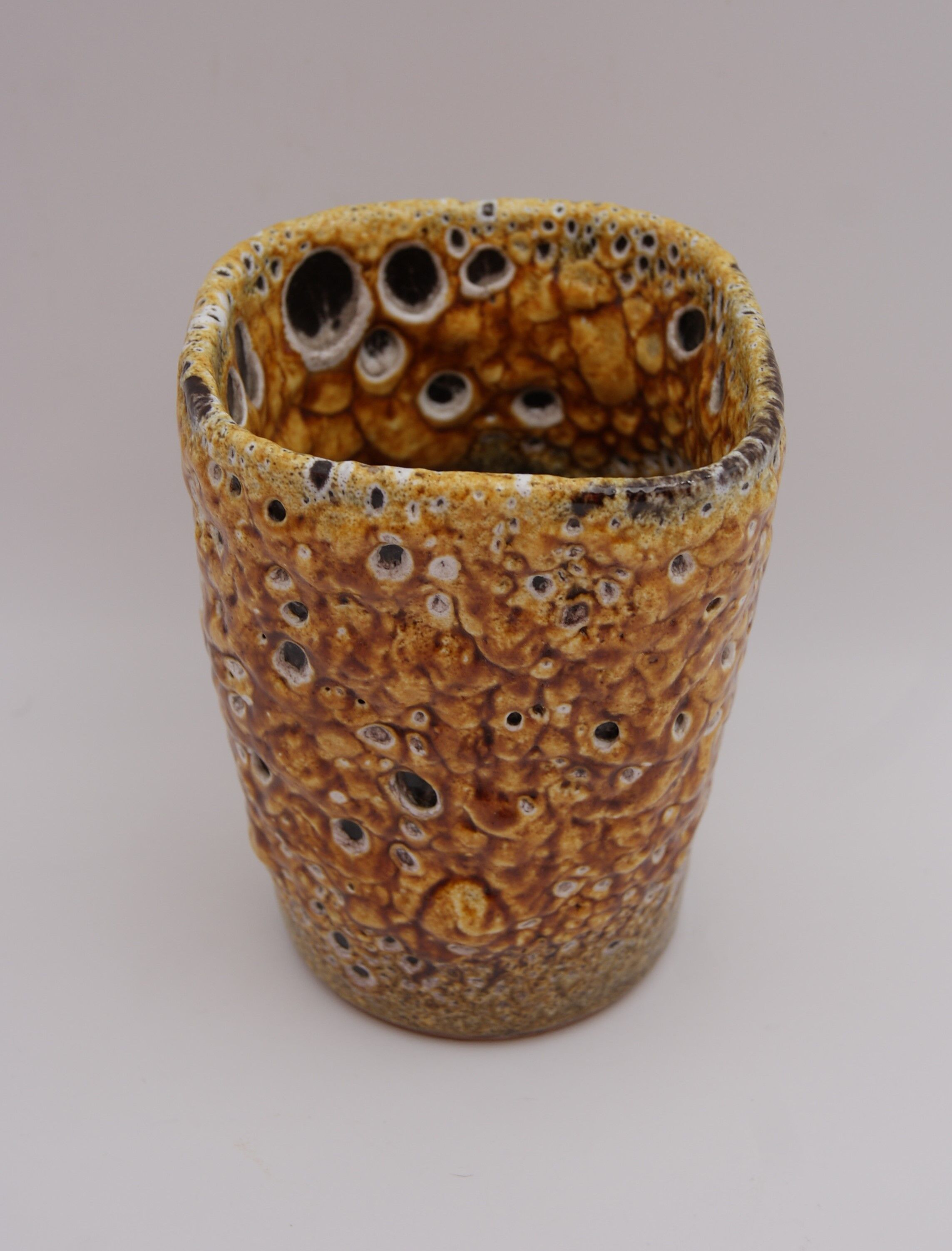 Vintage Honey Emaux Vase