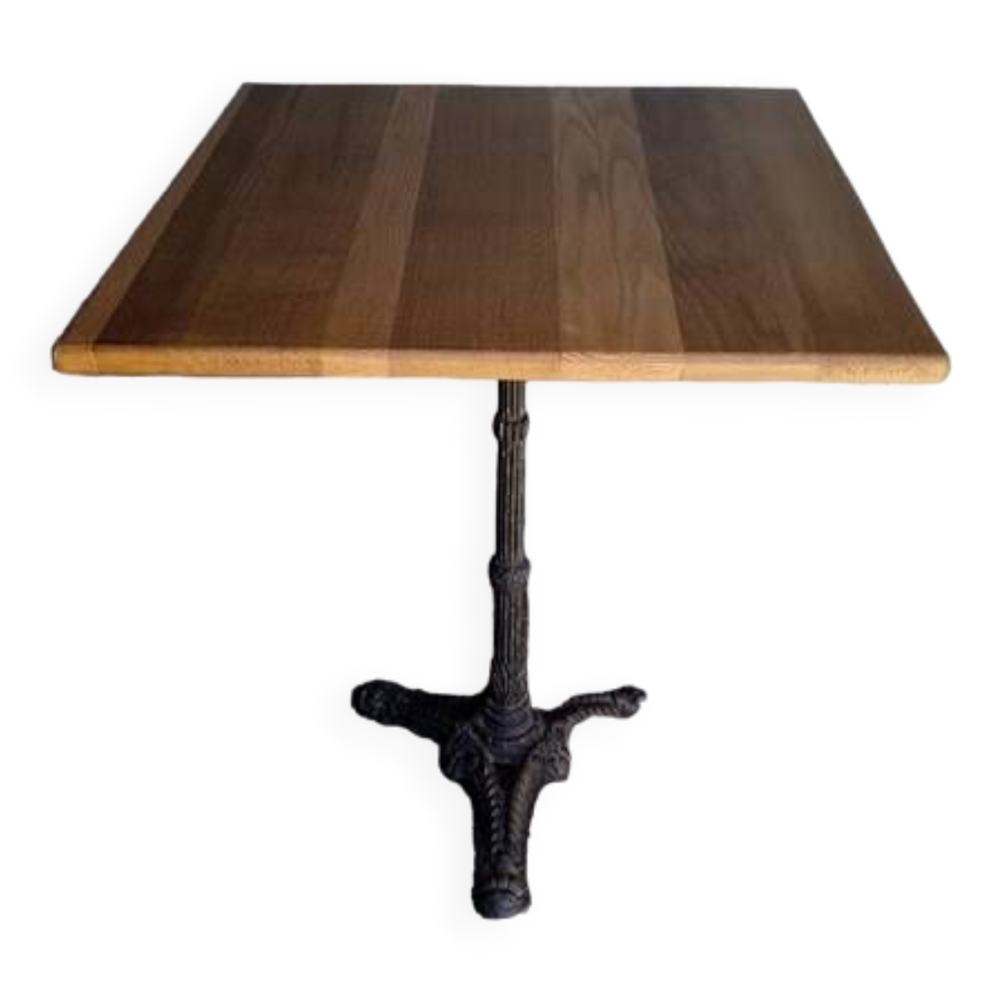 14 Bistro table(s) 60/60cm solid wood top pedestal table
