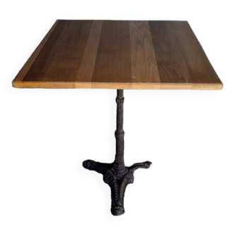 14 Bistro table(s) 60/60cm solid wood top pedestal table