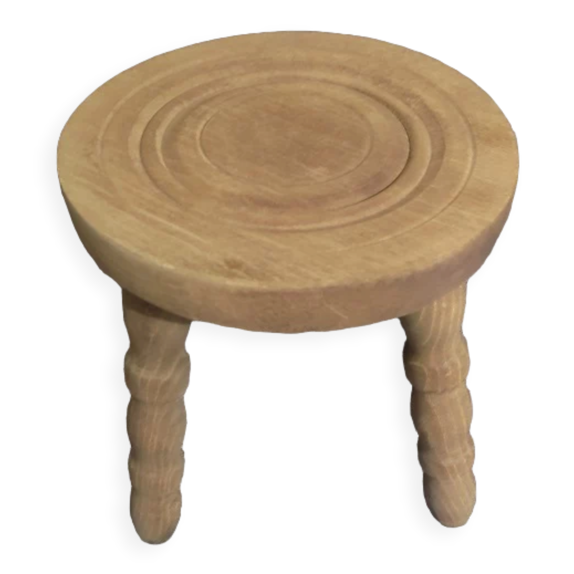 Tabouret bois massif pieds tripode aéro-gommé
