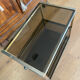 Brass and smoked glass table