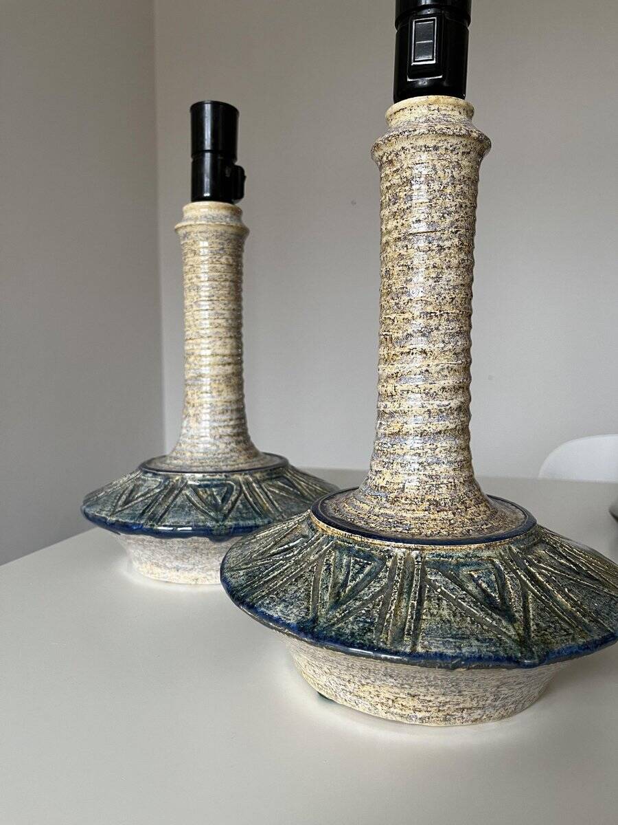 Pair table lamps by Jette Hellerøe for Axella, Denmark, 1970s, set of 2