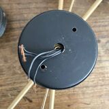 Pair of wall sconces from the 60s, gold metal and tulips.