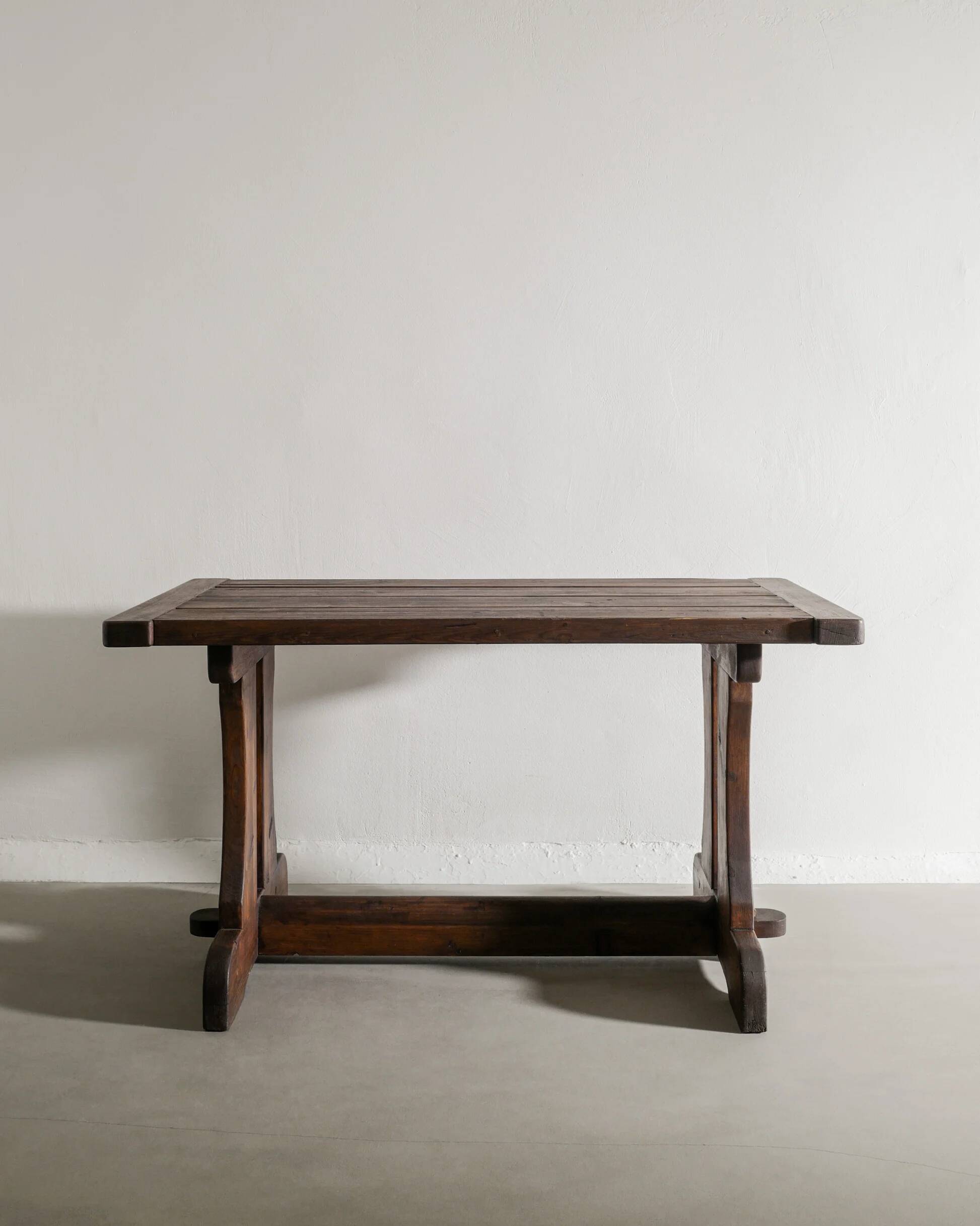 Swedish Wooden "Berga" Dark Pine Table by David Rosén, 1930s