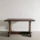 Swedish Wooden "Berga" Dark Pine Table by David Rosén, 1930s