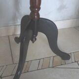 Pedestal table in mahogany style opening through a drawer