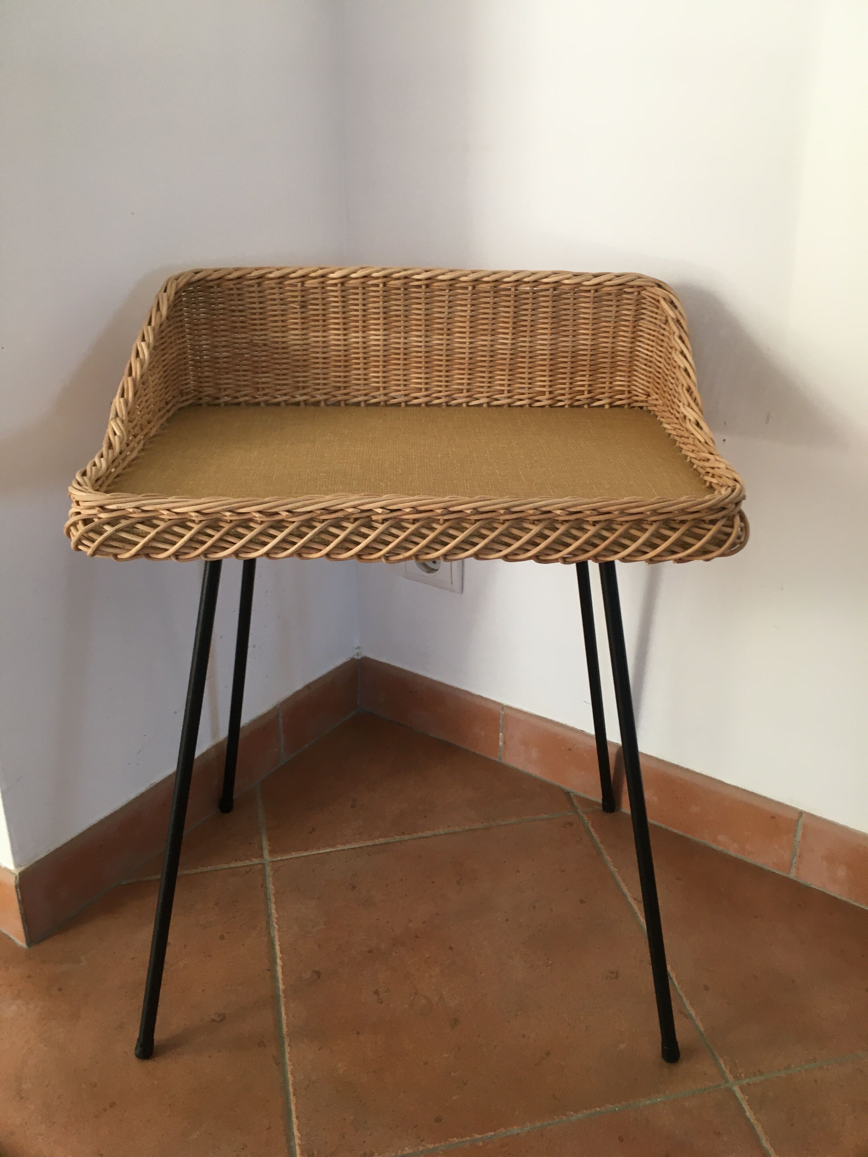 Rattan bedside