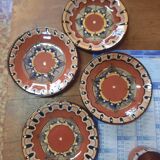 Set of etnic ceramic cups and plates