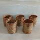 5 mugs / verres anciens en grès pyrite