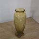 Large Art Deco yellow glass vase