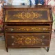 Louis XV style writing desk commode with drop-down front, made of precious wood.