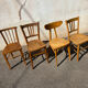 Set of 4 yellow bistro chairs