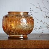 Moulded glass ball vase