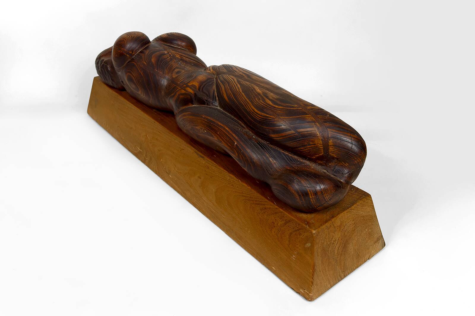 Important Sculpture of a Woman's Body, Cedar and Oak, Brutalism, 1970