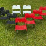 Set of 9 stacking chairs, Omstak model by Rodney Kinsman for Bieffeplast, 1960