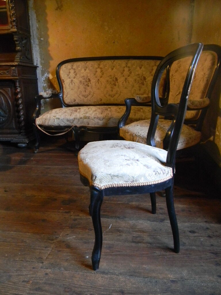 Bench and chairs style Napoleon III
