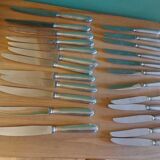 Box 24 silver metal knives, Ravinet Denfert
